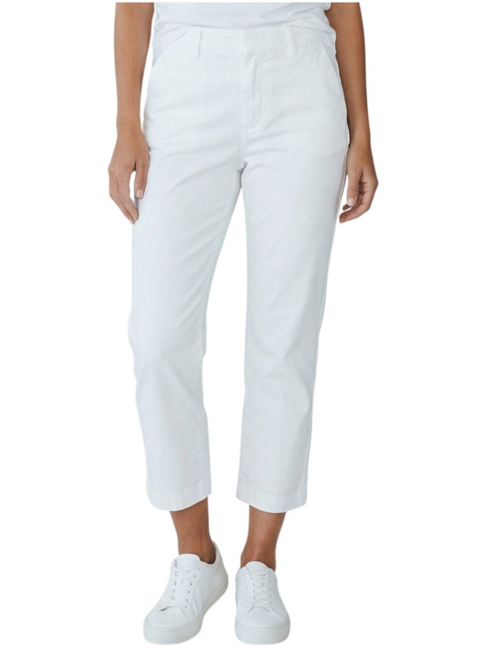 LEE Riders White Lightweight Cotton Capris - Size 14